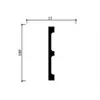 Плинтус гибкий Decor-Dizayn DD709F из полиуретана под покраску (100х13х2000мм)
