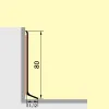 Плинтус алюминиевый Русский Профиль Черный матовый (80х2500мм)