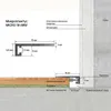Микроплинтус Laconistiq Micro 19 ARM Черный матовый RAL9005 (5.5х19х2450мм) 7 зажимов в комплекте