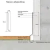 Плинтус Laconistiq Adhesive 80 Серебристый анодированный (80х10х2500мм) 