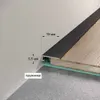 Микроплинтус Laconistiq Micro 19 ARM Черный матовый RAL9005 (5.5х19х2450мм) 7 зажимов в комплекте
