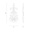 Декор лепной Stavros NPU-093 из полиуретана под покраску (185х9х80мм)