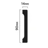 Плинтус Hiwood B90V1 из фитополимера BK114 (90х14х2700мм) 1/20