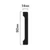 Плинтус Hiwood B90V1 из фитополимера BR395 (90х14х2700мм) 1/20