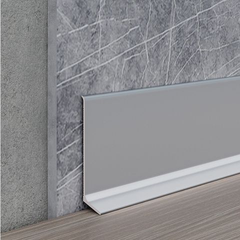 Плинтус алюминиевый Русский Профиль анодированный Серебро матовое (100(1)х2500мм)