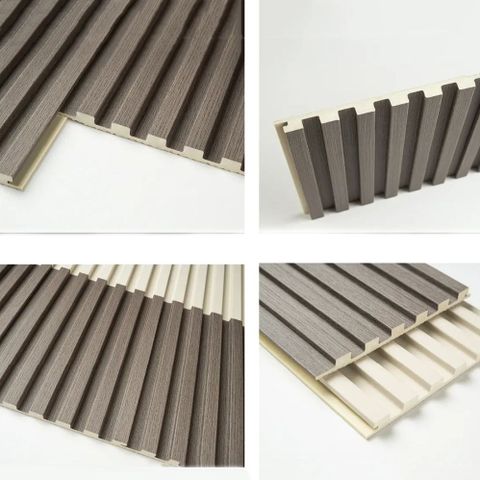 Стеновая панель рифленая WPC Wall Panel 8006 бамбуковая древесная текстура (9х120х3000мм)