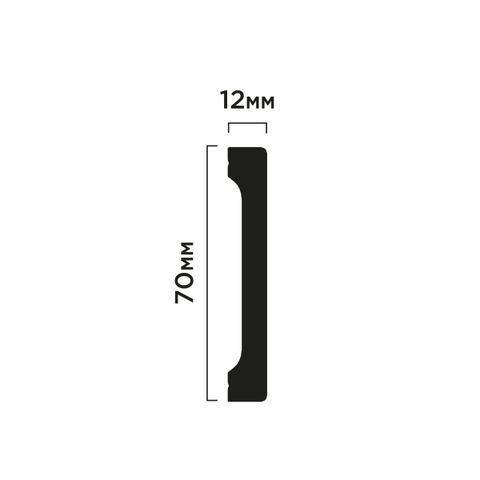 Плинтус Hiwood B70V1 из фитополимера под покраску NP (70х12х2000мм)