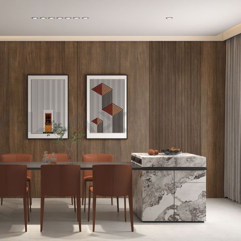 Стеновая панель рифленая WPC Wall Panel 8022 бамбуковая древесная текстура (18х160х3000мм)