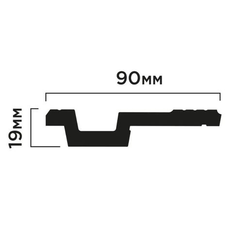 Карниз Hiwood A90V1 из фитополимера под покраску (90х19х2000мм)