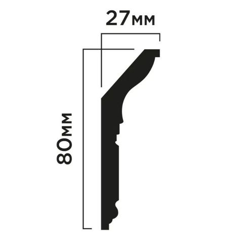 Карниз Hiwood L1902S из фитополимера под покраску (80х27х2000мм)