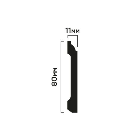 Плинтус Hiwood B80C из фитополимера под покраску NP (80х11х2000мм) 1/20