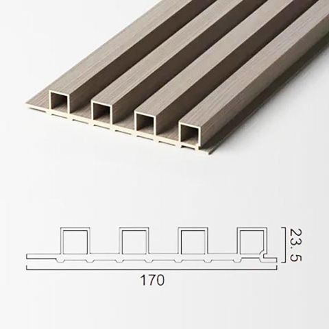 Стеновая панель рифленая WPC Wall Panel 3021 бамбуковая однотонная (23,5х170х3000мм)