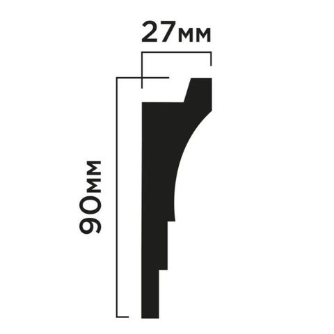 Карниз Hiwood A90V2 из фитополимера под покраску (90х27х2000мм)