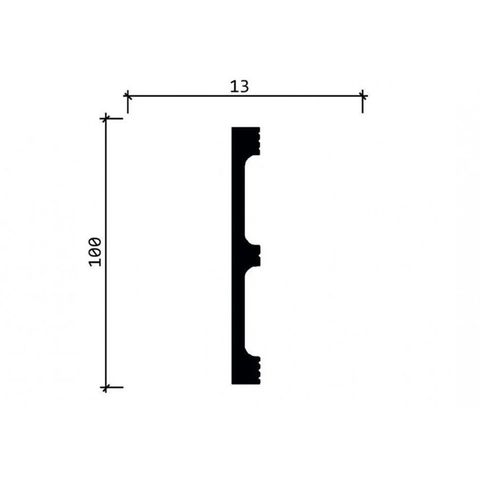 Плинтус гибкий Decor-Dizayn DD709F из полиуретана под покраску (100х13х2000мм)