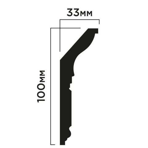 Карниз Hiwood L1902M из фитополимера под покраску (100х33х2000мм)