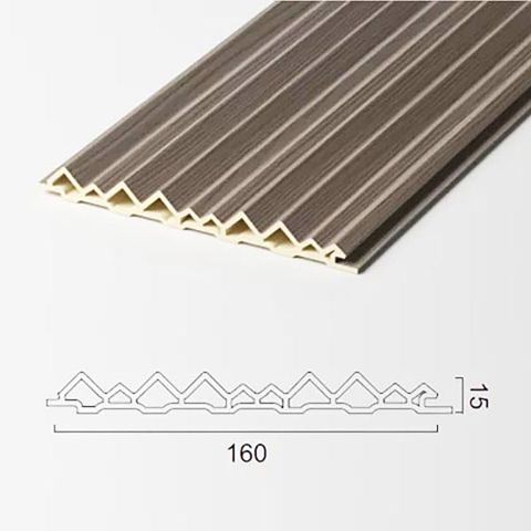 Стеновая панель рифленая WPC Wall Panel 8022 бамбуковая древесная текстура (18х160х3000мм)