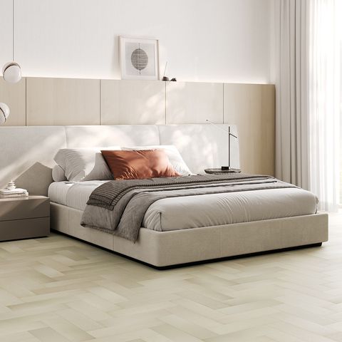 Паркет кварцевый замковой SPC (каменно-полимерный) QUARTZ PARQUET Штучный паркет Клен Американский белый 44-400-56 (5х100х400мм) 1,12м² 1/28