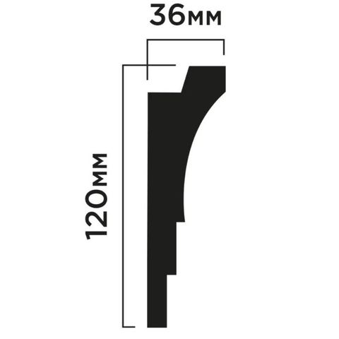 Карниз Hiwood A120 из фитополимера под покраску (120х36х2000мм)