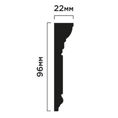Карниз Hiwood L1602 из фитополимера под покраску (96х22х2000мм)