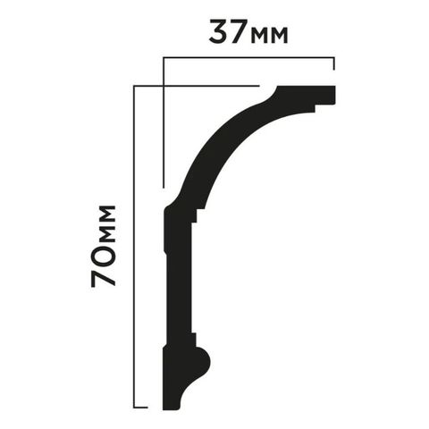 Карниз Hiwood A70V2 из фитополимера под покраску (70х37х2000мм)