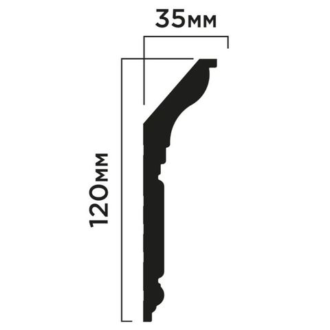 Карниз Hiwood L1902 из фитополимера под покраску (120х35х2000мм)