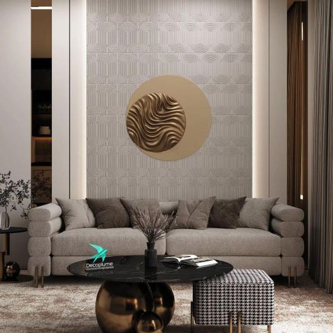 Декоративная панель Decoplume Wave 5 композитная (10х100х300мм)