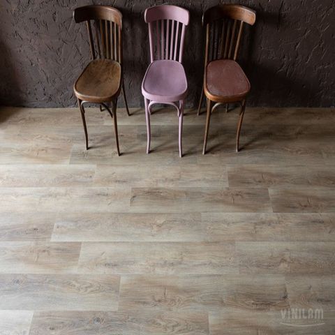 Плитка ПВХ клеевая LVT (кварц-виниловая) VINILAM Glue Дуб Амберг 15783 43кл (2.5х188х1228мм) 4,16м² 1/18