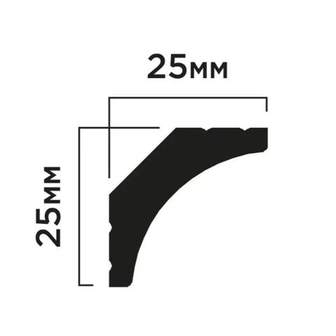 Карниз Hiwood A35 из фитополимера под покраску (25х25х2000мм)