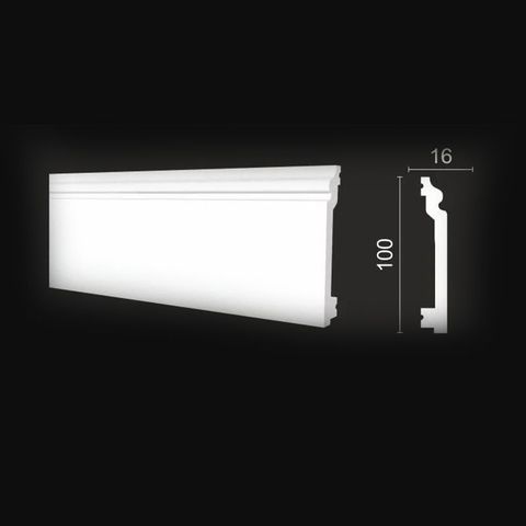 Плинтус гибкий Decor-Dizayn DD701F из полиуретана под покраску (100х16х2000мм)