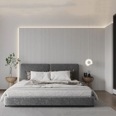 Стеновая панель рифленая WPC Wall Panel 3021 бамбуковая однотонная (23,5х170х3000мм)