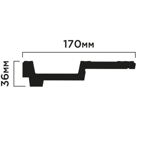 Карниз Hiwood A170V1 из фитополимера под покраску (170х36х2000мм)