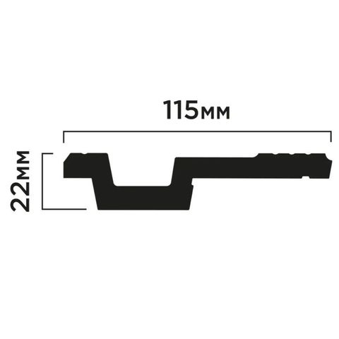 Карниз Hiwood A115V1 из фитополимера под покраску (115х22х2000мм)