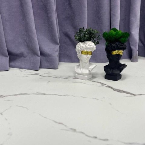 Плитка ПВХ замковая SPC (каменно-полимерная) VINILAM Ceramo Stone Итальянский мрамор 83444 34кл (8х470х940мм) 2,65м² 1/6