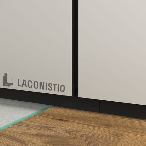 Соединитель Fixat-T Laconistiq для теневого плинтуса Light41 и теневой рейки Classic FRP пластик Черный муар (16х75х75мм) 