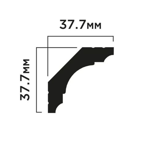 Карниз Hiwood A53 из фитополимера под покраску (37,7х37,7х2000мм)