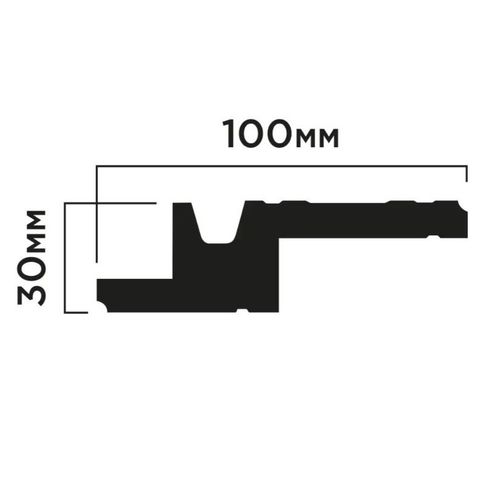 Карниз Hiwood A100V1 из фитополимера под покраску (102х62х2000мм)