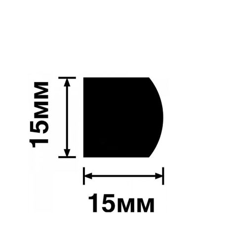 Молдинг Hiwood D15V2 из фитополимера под покраску (15х15х2700мм)