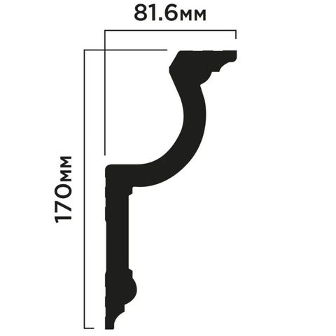 Карниз Hiwood A188 из фитополимера под покраску (81,6х170х2000мм)