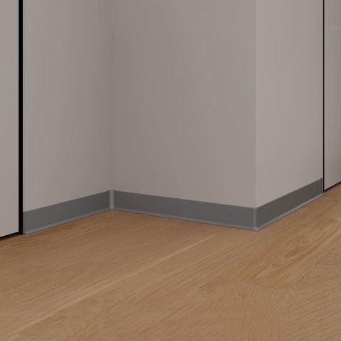 Плинтус Laconistiq Adhesive 60 Серебристый анодированный (60х10х2500мм) 