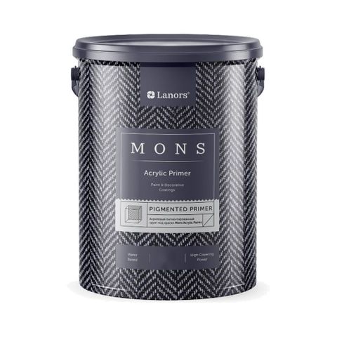 Грунт латексный пигментированный LANORS Mons Pigmented Primer (1 слой 63м2) 4500мл 