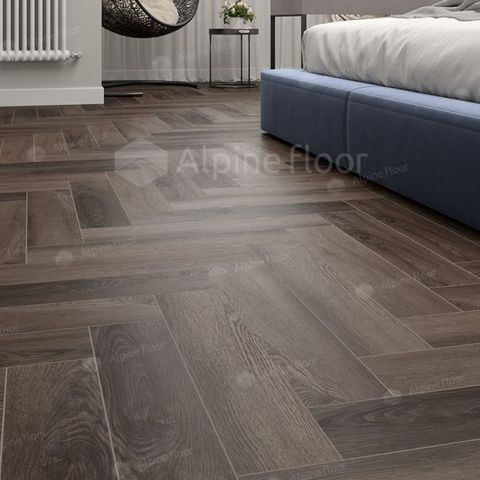 Плитка ПВХ клеевая LVT (кварц-виниловая) ALPINE FLOOR Parquet LVT Фанфир ECO 16-16 43кл (2.5х118х590мм) 2,2278м² 1/32