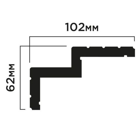 Карниз Hiwood A101 из фитополимера под покраску (102х62х2000мм)