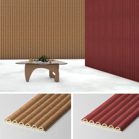 Стеновая панель рифленая WPC Wall Panel 81031 бамбуковая древесная текстура (15х150х3000мм)