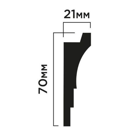 Карниз Hiwood A70V1 из фитополимера под покраску (70х21х2000мм)
