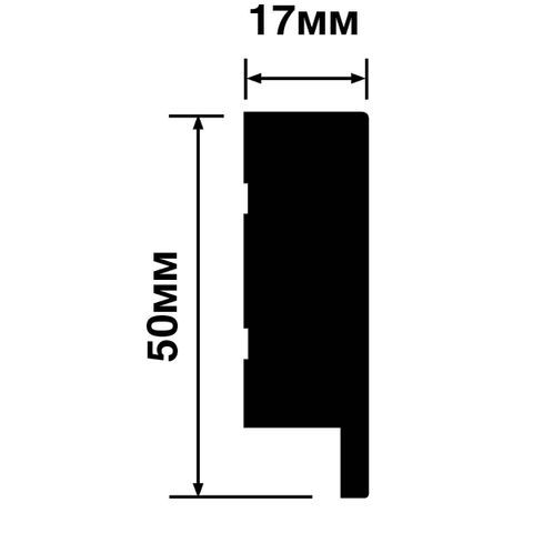 Молдинг финишный Hiwood LF1 из фитополимера W50 (31х17х2700мм) 1/30