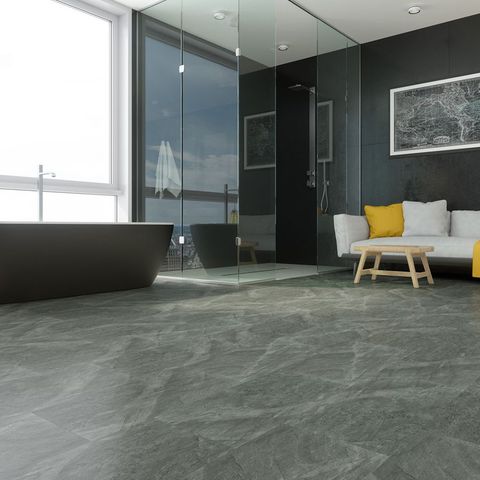 Плитка ПВХ замковая SPC (каменно-полимерная) FARGO Stone Агат Маренго 68S455 42кл (4х300х600мм) 1,8м² 1/10