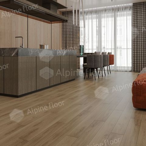 Плитка ПВХ замковая SPC (каменно-полимерная) ALPINE FLOOR Grand Sequoia Village Вайпуа ECO 11-1907 43кл (4х125х1220мм) 1,52м² 1/10