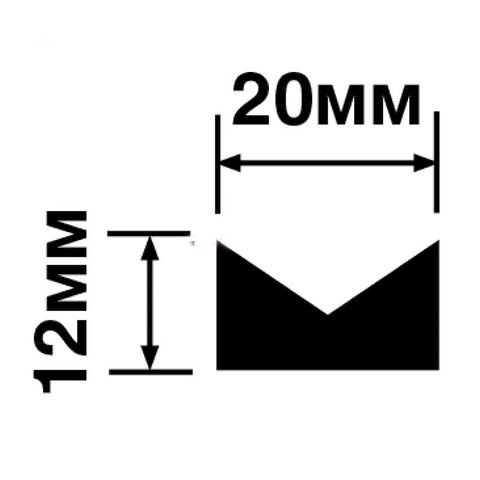 Молдинг Hiwood TRV20 из фитополимера под покраску (20х12х2700мм)