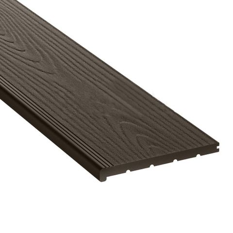 Ступень SEQUOIA Evolution 3D Wood из ДПК полнотелая Коричневый (24х320х3000мм)