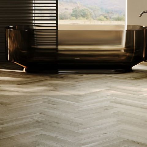 Плитка ПВХ замковая SPC (каменно-полимерная) FARGO Harringbone Дуб Марракеш 44-81996-10 43кл (4,5х100х400мм) 1,12м² 1/28